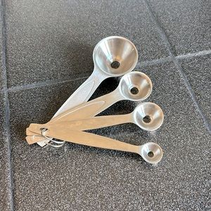 Set of 4 Vintage Stainless Funnel Spoons